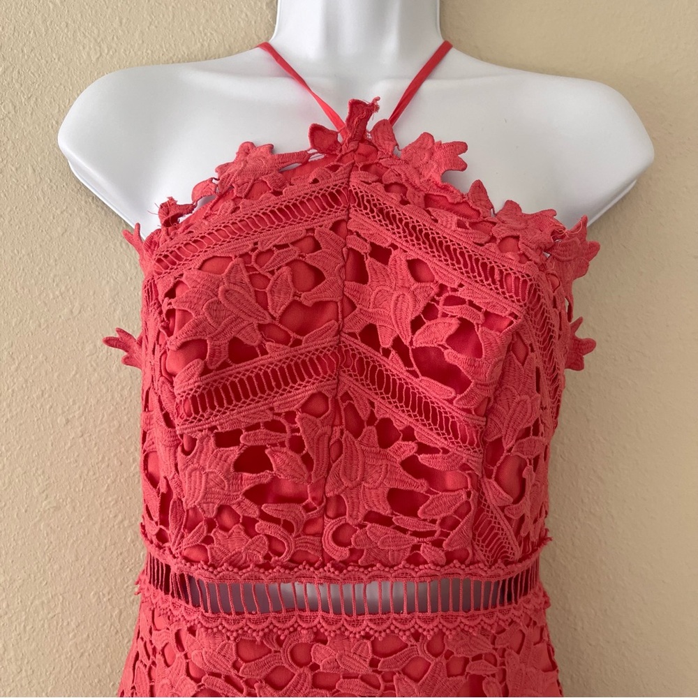 NWT‎ ASTR the Label Coral Lace Bodycon Dress Size XS Fairy Romantic Vacation - Picture 5 of 14